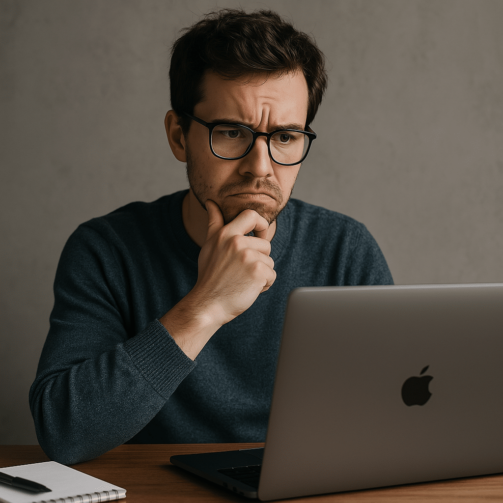 persona dudando que agencia web es la mejor