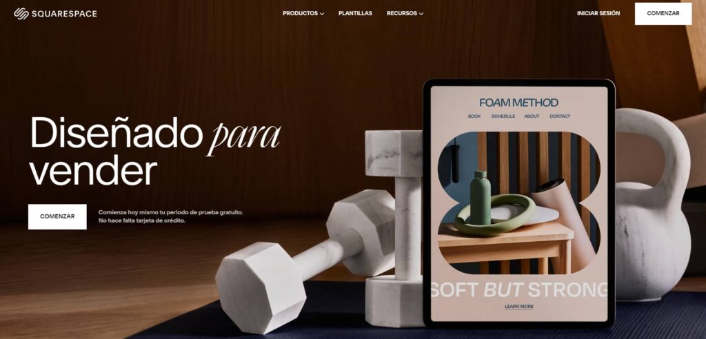Una landing page elegante en diseño One Page, con scroll vertical visible y secciones destacadas